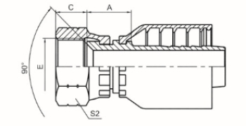 美制SAE內螺紋90°內錐面 SAE J513